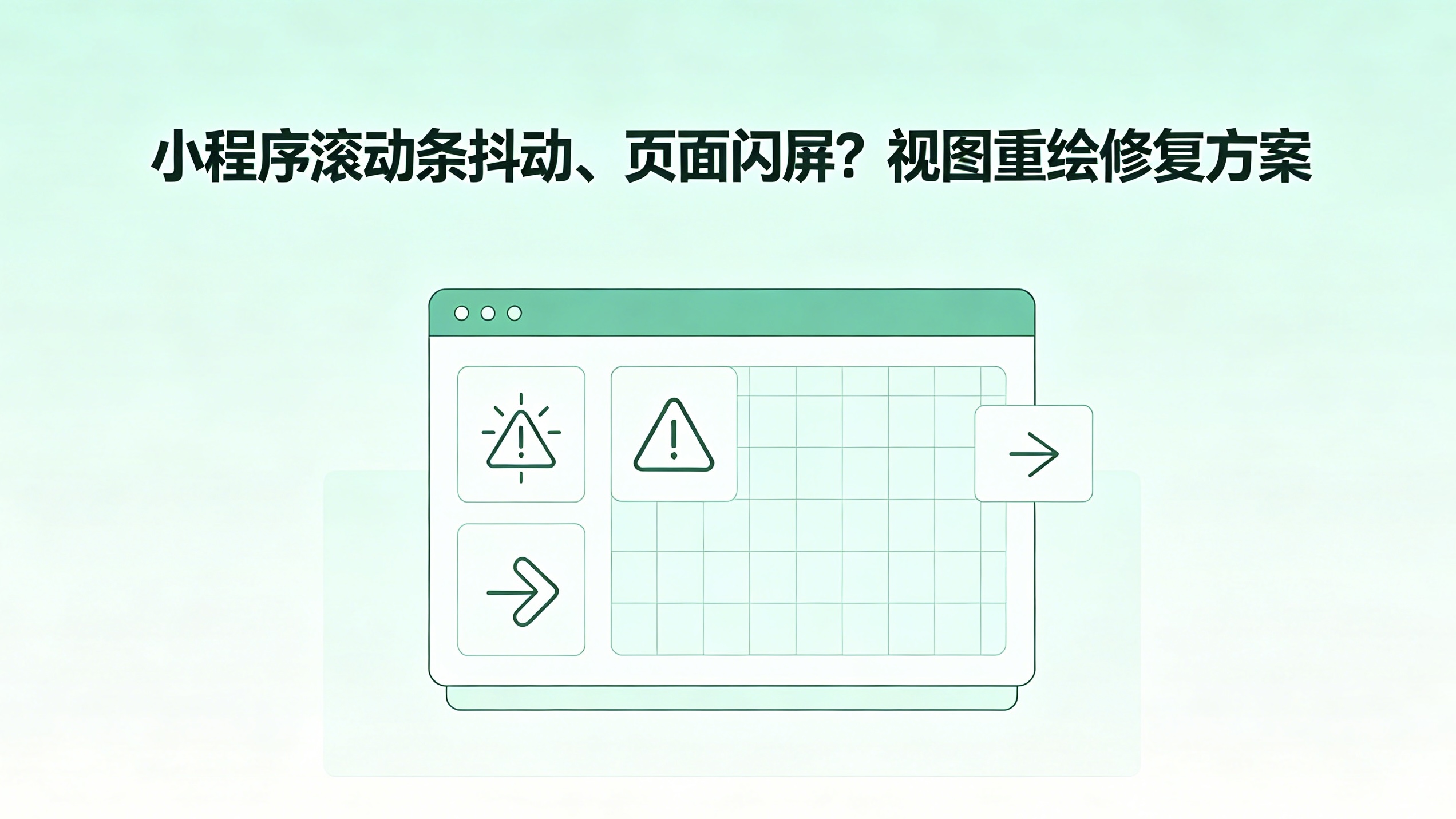小程序滚动条抖动、页面闪屏？视图重绘修复方案